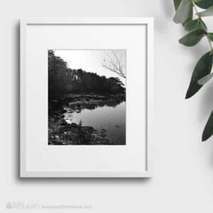 The Sun Going Down Over Kenmare Bay, County Kerry, Ireland - Framed Print Limited Edition Black and White Photo Wall Art P01