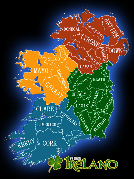 The 32 Counties of Ireland